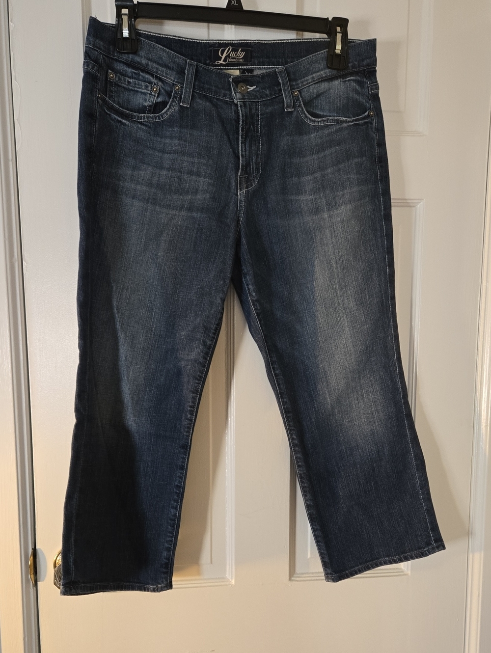 Lucky Brand Women's Dark Indigo Cropped Straight Jeans